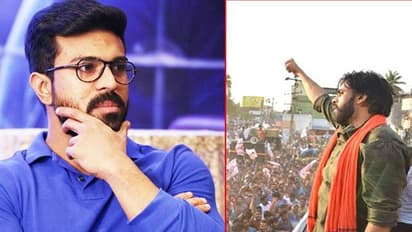 బాబాయ్ కి అస్వస్థత: పవన్ కు తోడుగా రామ్ చరణ్ ప్రచారం