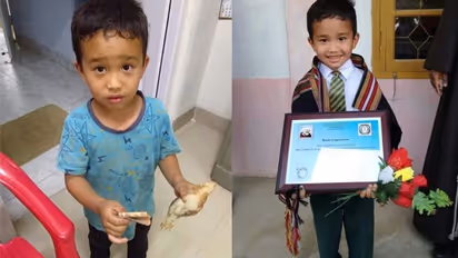 കോഴിക്കുഞ്ഞുമായി ആശുപത്രിയിലെത്തിയ മിസോറാം ബാലനെ അഭിനന്ദിച്ച് സ്കൂളും