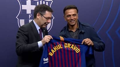 രാഹുല് ദ്രാവിഡ് ക്യാംപ് നൂവില്; മെസിയെ കുറിച്ച് ഇതിനേക്കാള് കൂടുതല് ഇനി എന്ത് പറയാനാണ്- വീഡിയോ