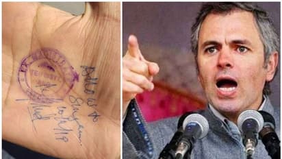 കശ്മീരിൽ യാത്ര ചെയ്യാൻ ഉള്ളംകയ്യിൽ ചാപ്പയടിച്ച് പാസ്; പ്രതിഷേധവുമായി ഒമർ അബ്ദുള്ള