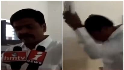 ആന്ധ്രയില് സ്ഥാനാര്ത്ഥി വോട്ടിംഗ് യന്ത്രം എറിഞ്ഞുടച്ചു