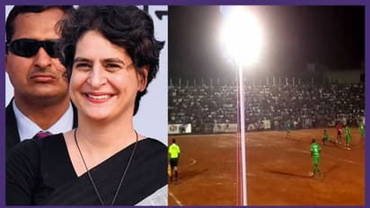 കാല്പ്പന്തിന്റെ കളിത്തട്ടില് ഫുട്ബോൾ രാഷ്ട്രീയവുമായി പ്രിയങ്ക ഗാന്ധി