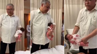 പിഞ്ചുകുഞ്ഞിനെ കയ്യിലിട്ട് അമ്മാനമാടി ഡോക്ടര്; കണ്ണുതള്ളി സോഷ്യല് മീഡിയ