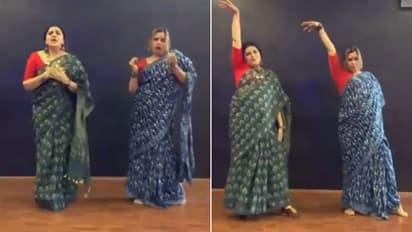 ലുങ്കി ഡാന്സ് പോലെ ഇത് 'സാരി ഡാന്സ്'; വൈറലായി വീഡിയോ...