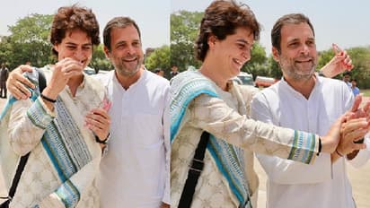 ಮುದ್ದಿನ ತಂಗಿ ಪ್ರಿಯಾಂಕಾ ಕಾಲೆಳೆದ ರಾಹುಲ್: ವಿಡಿಯೋ ವೈರಲ್!