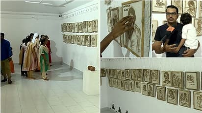 ആട്തോമയെ മുതൽ സ്റ്റീഫൻ നെടുമ്പള്ളിയെ വരെ കാഴ്ചയില്ലാത്തവർക്കും തൊട്ടറിയാം; നിഖിലിന്റെ വേറിട്ട വരകൾ