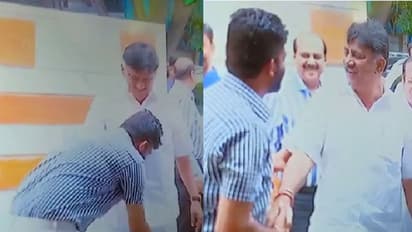 ಡಿಕೆಶಿ ಕಾಲಿಗೆ ನಮಸ್ಕ ರಿಸಿದ ಬಿಜೆಪಿ ಸಂಸದ ಪ್ರತಾಪ್!