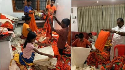 പ്രചാരണകാലത്തെ ഷാളുകൾ പുനരുപയോഗിച്ച് കുമ്മനം: വിതരണത്തിന് തുടക്കമിട്ട് സെൻകുമാർ