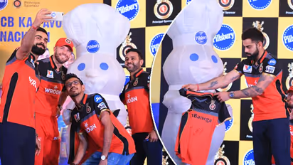 IPL 2019: RCB players gift jersey to Pillsbury mascot Doughboy in Bengaluru