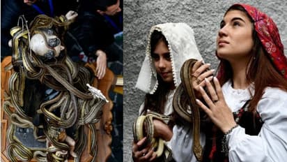 ജീവനുള്ള പാമ്പുകളുമായി പ്രദക്ഷിണം; വ്യത്യസ്തമായ ഈ ആഘോഷത്തിനു പിന്നില്..