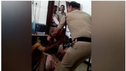 പൊലീസ് സ്റ്റേഷനുള്ളില് വച്ച് സ്ത്രീയെ ലാത്തികൊണ്ട് ക്രൂരമായി മര്ദ്ദിച്ച് ഉദ്യോഗസ്ഥൻ