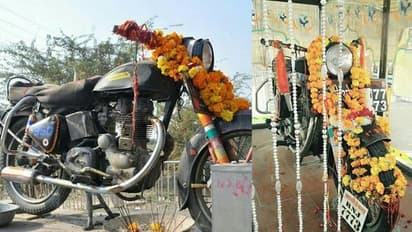 ಬೈಕನ್ನೇ ದೇವರಂತೆ ಪೂಜಿಸುವ ಬುಲೆಟ್ ಬಾಬಾ ಮಂದಿರ!