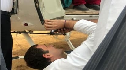 ಭಲೇ ರಾಹುಲ್: ಕೆಟ್ಟು ನಿಂತ ಹೆಲಿಕಾಪ್ಟರ್ ರಿಪೇರಿ ಮಾಡಿದ ಕೈ ನಾಯಕ!