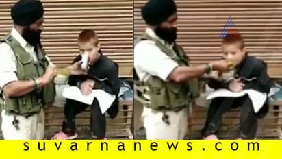 ನೀನಿದ್ದರಿಲ್ಲ ಆಪತ್ತು: ಪಾರ್ಶ್ವವಾಯು ಪೀಡಿತ ಮಗುವಿಗೆ ಪುಲ್ವಾಮಾ ಚಾಲಕನ ಕೈ ತುತ್ತು!