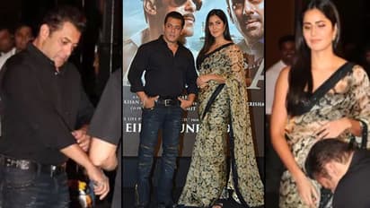 Salman Khan caught on camera fixing Katrina Kaif’s saree pleats (Watch)