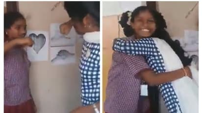 വിദ്യാര്‍ത്ഥികളെ കെട്ടിപ്പിടിച്ച്‌ സ്വാഗതം ചെയ്യുന്ന പ്രിന്‍സിപ്പാള്‍; രൂപാ മിസ്സ്‌ സൂപ്പറാ!!