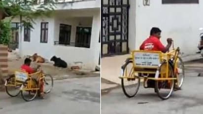 Zomato ಫುಡ್ ಡೆಲಿವರಿ ಮಾಡುವ ವಿಶೇಷ ಚೇತನ: ವೀಡಿಯೋ ಫುಲ್ ವೈರಲ್