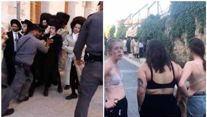 പുണ്യദിനത്തിലെ സംഗീത മത്സരം; പ്രതിഷേധക്കാരെ അര്ധനഗ്നരായ സ്ത്രീകള് തുരത്തി