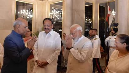 வெற்றி கனிவுடன் ஜனாதிபதி ராம்நாத் கோவிந்தை சந்தித்த நரேந்திர மோடியின் புகைப்படங்கள்..!