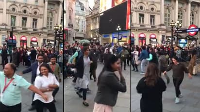 മോദിയുടെ വിജയാഘോഷം; ലണ്ടൻ നഗരവീഥിയിൽ നൃത്തം ചെയ്ത് പ്രവാസികൾ- വീഡിയോ