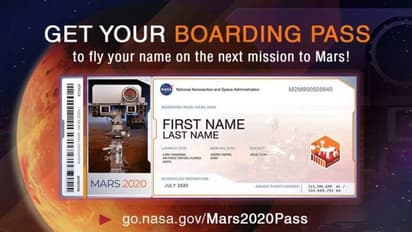 ಮಂಗಳದ ಮೇಲೆ ನಿಮ್ಮ ಹೆಸರು ಬರೆಯಬೇಕೆ? NASAದಿಂದ ಸುವರ್ಣಾವಕಾಶ!