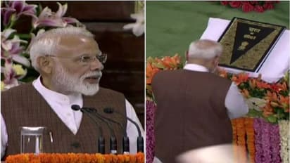 രണ്ടാം വരവില് ഭരണഘടന തൊട്ട് തൊഴുത് മോദി; സാക്ഷികളായി അദ്വാനിയും മുരളീ മനോഹര് ജോഷിയും