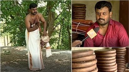 തുകലിനെ വെല്ലും ഫൈബർ: പ്രദീപിന്റെ വാദ്യോപകരണങ്ങൾക്ക് കടൽ കടന്നും ആവശ്യക്കാർ