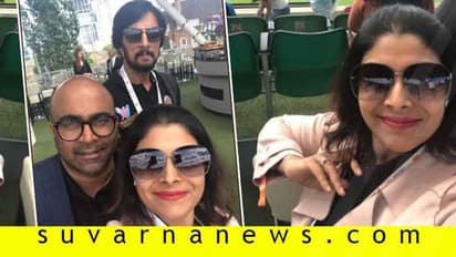 ಪತ್ನಿ ಜೊತೆ ಭಾರತ-ಆಸ್ಟ್ರೇಲಿಯಾ ಹೈವೋಲ್ಟೇಜ್ ಮ್ಯಾಚ್ ನೋಡಿದ ಸುದೀಪ್