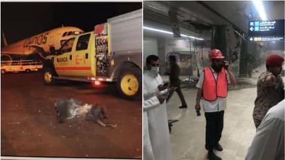 സൗദി വിമാനത്താവളത്തിന് നേരെ മിസൈല് ആക്രമണം; ചിത്രങ്ങള് പുറത്തുവിട്ടു