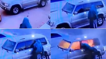 നിര്ത്തിയിട്ടിരുന്ന കാര് തീ വിഴുങ്ങി, സിസിടിവി നോക്കിയ ഉടമ നടുങ്ങി!