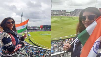 ఇండియా, పాక్ మ్యాచ్: స్టేడియంలో మంచు లక్ష్మి సందడి!