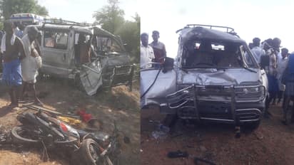 கார் இருசக்கர வாகனம் நேருக்கு நேர் மோதல்... தூக்கி வீசப்பட்ட தம்பதி உயிரிழப்பு..!