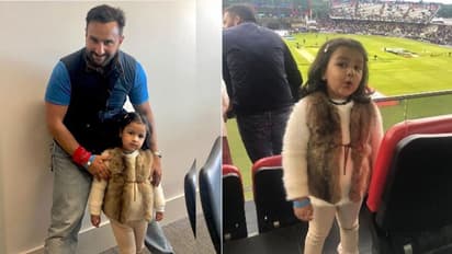 ലോകകപ്പ് ക്രിക്കറ്റില് സിവയ്ക്കൊപ്പം ഇന്ത്യയുടെ വിജയം ആഘോഷിച്ച് സെയ്ഫ് അലിഖാനും