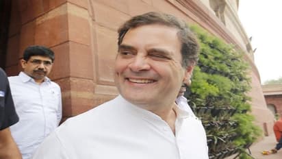 ಸಂಸತ್ ಭವನದ ಹೊರಗೆ ಕಣ್ಣು ಹೊಡೆದ ರಾಹುಲ್ ಗಾಂಧಿ!