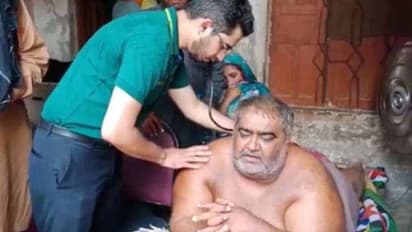 గోడ బద్దలు కొట్టి.. మనిషిని బయటకు తీసుకొచ్చారు: బరువే కారణం