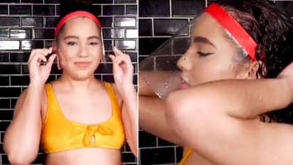 മേക്കപ്പിളകാതെ കുളിക്കാന് ഉപകരണം; ഇത്ര പാടുപെട്ട് കുളിക്കണോയെന്ന് സോഷ്യല് മീഡിയ...