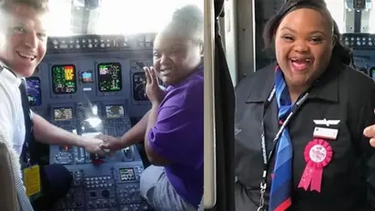 ഫ്ലൈറ്റ് അറ്റന്ഡന്റായി ഡൗണ് സിന്ഡ്രോമുള്ള പതിനേഴുകാരി; ഇതവളുടെ ജീവിതത്തിലെ ഏറ്റവും വലിയ സന്തോഷം