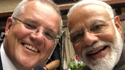 PM Modi bromances Australian counterpart Scott Morrison, clicks selfie