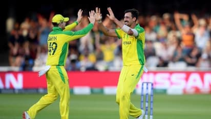 ఐసిసి ప్రపంచ కప్: బ్యాట్ తో ఖవాజా, బంతితో స్టార్క్ విజృంభణ...కివీస్ పై ఆసిస్ ఘన విజయం