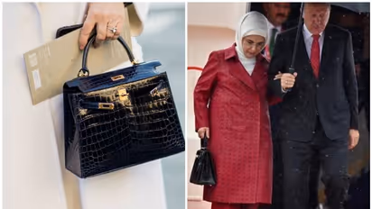 ഔദ്യോഗിക യാത്രക്കിടെ തുര്‍ക്കി പ്രഥമ വനിത കയ്യില്‍ കരുതിയത്  ആഢംബര ബാഗ്; വില കേട്ട് 'കണ്ണുതള്ളി' സോഷ്യല്‍ മീഡിയ