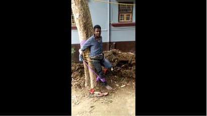 ससुर ने कुछ यूं की दामाद की आवभगत, पेड़ से बांधकर खूब पिटवाया