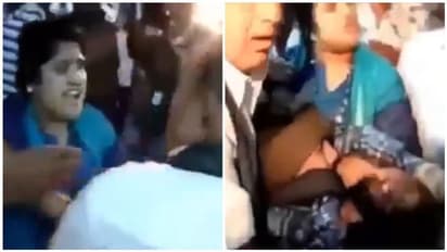 குழந்தை ஸ்ரீஹரி கழுத்தை நெரித்து கதற வைத்த வனிதா! நடுரோட்டில் பேயாட்டம் போட்ட அதிர்ச்சி வீடியோ!