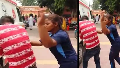 റോഡില് വച്ച് അപമാനിക്കാന് ശ്രമിച്ച യുവാവിനെ പൊതിരെ തല്ലി ബോക്സിംഗ് വിദ്യാര്ത്ഥിനി- വീഡിയോ