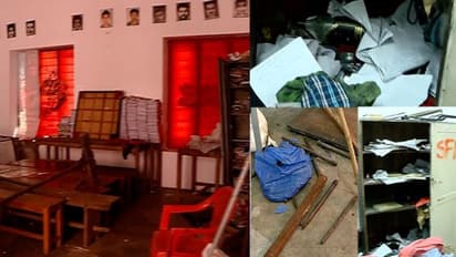 മദ്യക്കുപ്പി മുതല് ഗ്യാസ് അടുപ്പ് വരെ; യൂണിയന് പ്രവര്ത്തനത്തിനായി യൂണിവേഴ്സിറ്റി കോളേജ് വിട്ടുനല്കിയ മുറിയിലെ കാഴ്ചകള്