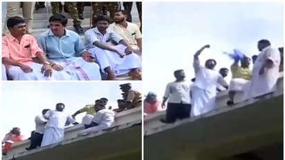 കെട്ടിടത്തിന് മുകളിൽ കയറി കെഎസ്യുവിന്റെ ആത്മഹത്യാഭീഷണി; കേരള സര്വകലാശാലയിൽ പ്രതിഷേധം