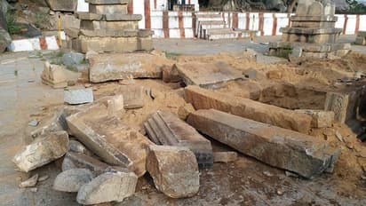 ನವವೃಂದಾವನಕ್ಕೆ ಹಾನಿ: ನಿಧಿಗಾಗಿ ಕೃತ್ಯ ನಡೆಸಿರುವ ಶಂಕೆ