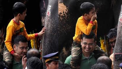 കുട്ടിയെ തോളത്തിരുത്തി ആനയെ തൊടീച്ചു; യതീഷ് ചന്ദ്രയ്ക്കെതിരെ പരാതി