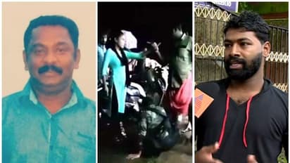 'നിനക്കും വേണോടീ?', യുവാവിനെ തല്ലുന്നത് എതിർത്ത യുവതിയുടെ കവിളത്തടിച്ച് സജീവാനന്ദൻ