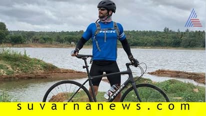 ಬೆಂಗಳೂರಿನಿಂದ ಮಂಡ್ಯದವರೆಗೆ ದಿಗಂತ್ ಸೈಕಲ್ ಸವಾರಿ