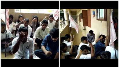 പ്ലസ് വണ് ചോദ്യപേപ്പര് ചോര്ന്നെന്ന് ആരോപണം; പ്രിന്സിപ്പാളിനെ എസ്എഫ്ഐ ഉപരോധിച്ചു